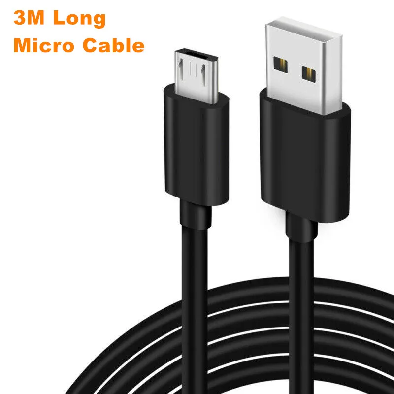 

3M Long Micro USB Data Sync Charger Cable Lead for Samsung Android Phones Usb Charger Cable