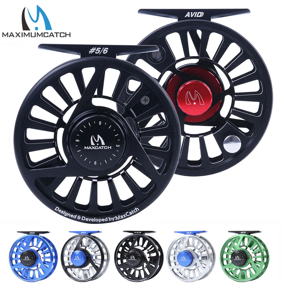 Skup Maximumcatch Fly Fishing Reel 3 4 5 6 7 8WT CNC obrabiane Aluminium mikro regulacja przeciągnij Fly Reel