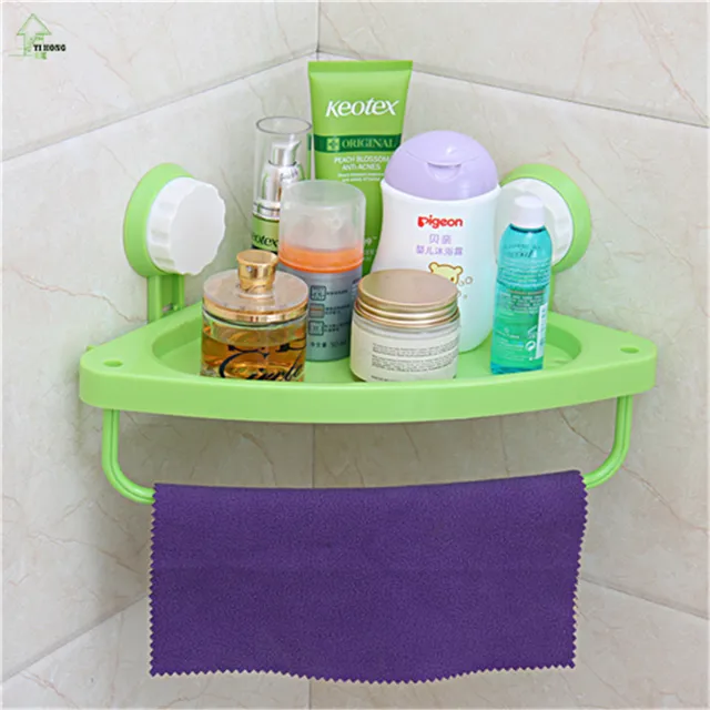 Estante de baño de plástico YIHONG estante de esquina de baño triángulo