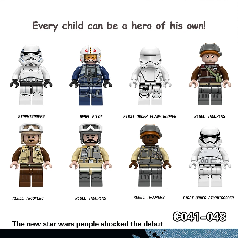 New Legoing Star wars Figures Blocks Stormtrooper Rebel Pilot Rebel Trooper Legoings starwars blocks Figures Toys For Children