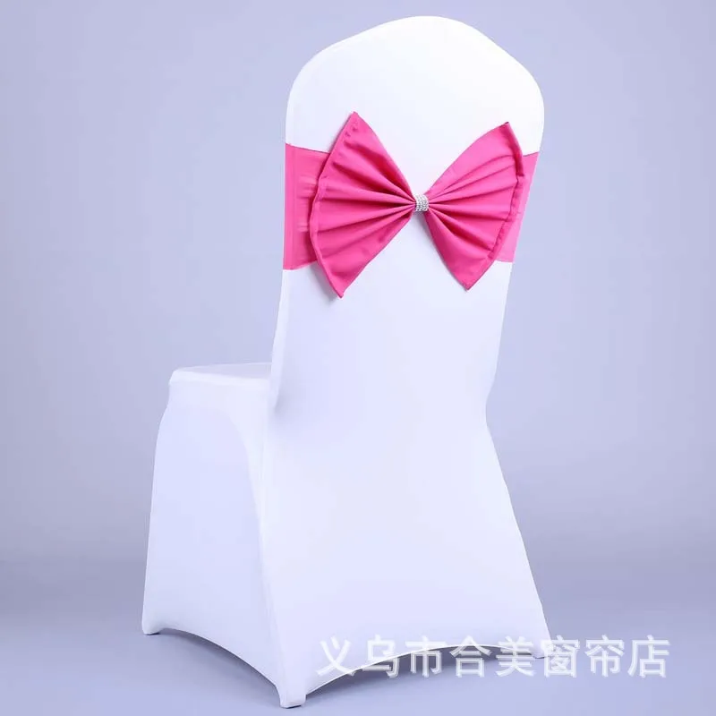 Chair Cover Bows 5pcs elastic spandex chair cover bows for wedding stretch chair Chair Cover Bows 5pcs elastic spandex chair cover bows for wedding stretch chair