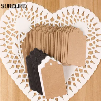 

2000pcs Kraft Paper Hang Price Tags Label Blank Cardstock Tags Jewelry Cardboard 2*4cm/3*5cm