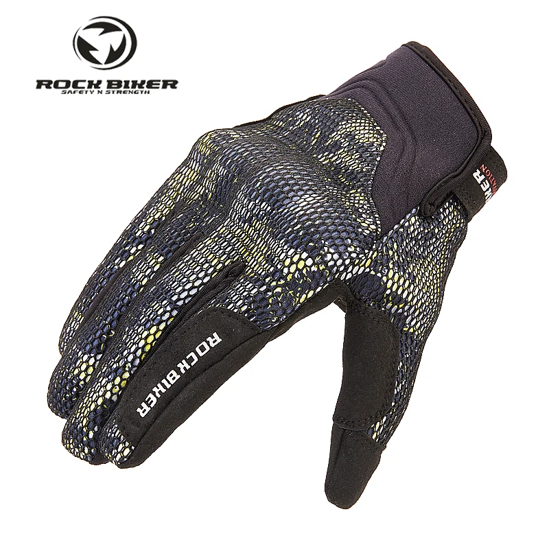 Рок Байкер мужские мотоциклетные перчатки для мотокросса из углеродного волокна полный палец дышащие гоночные перчатки для езды на мотоцикле Guantes