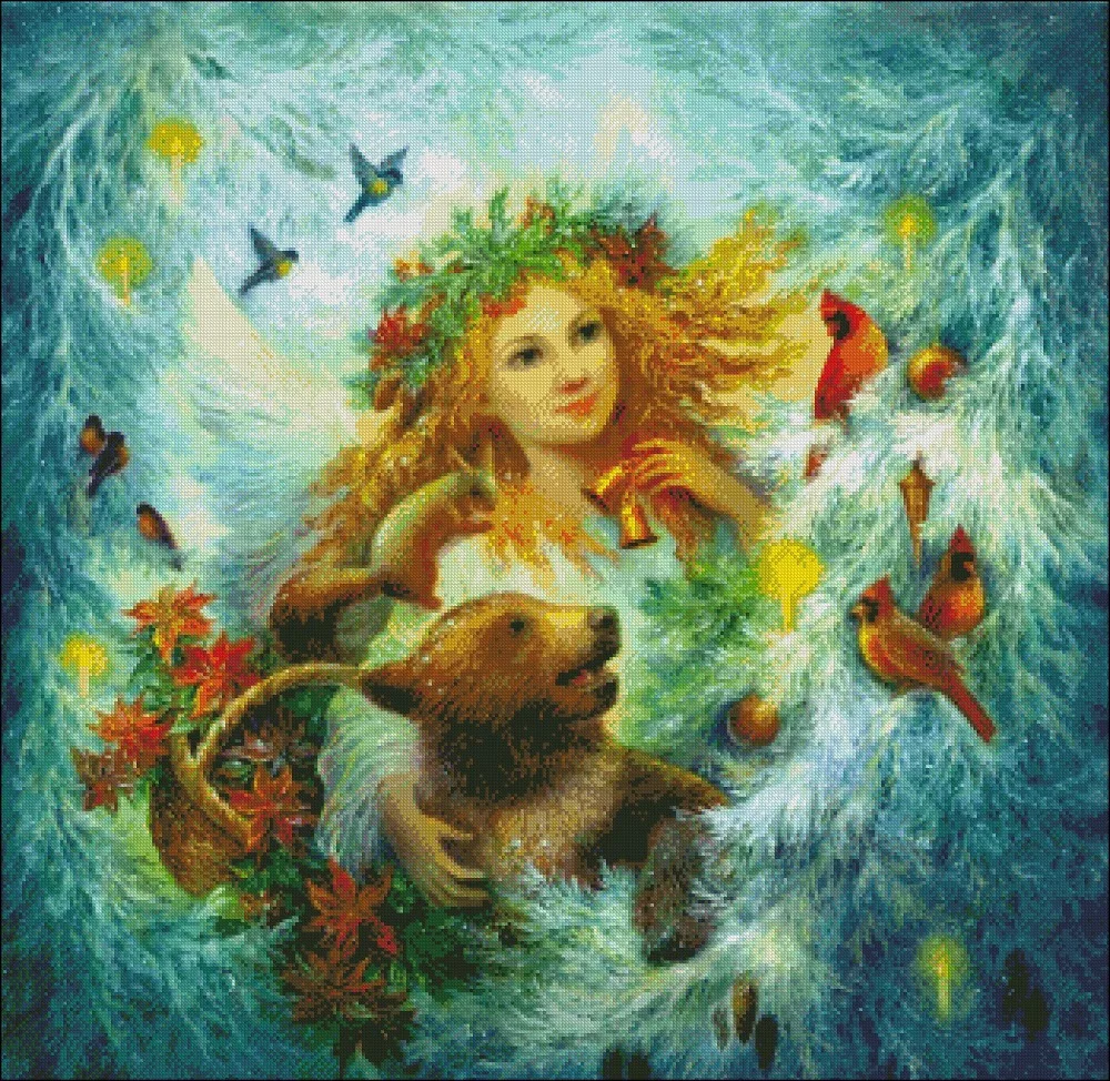 Christmas-Counted Cross Stitch Kits-DIY Handmade Needlework For Embroidery 14 ct Cross Stitch Sets DMC Color