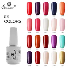 Saviland 15 мл Гель-лак 58 краски Гель-лак с блестками Дизайн маникюра Гель-лак замочить УФ светодиодный для ногтей
