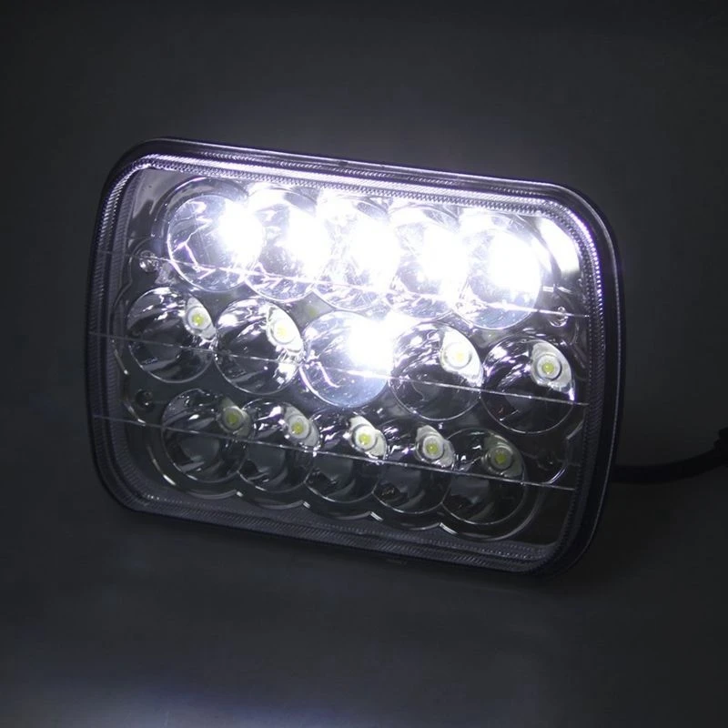 7x6 H6014 6052 6054 CHROME CRYSTAL 45W CREE LED HI LOW HEADLIGHTS CONVERSION.jpgZ.L