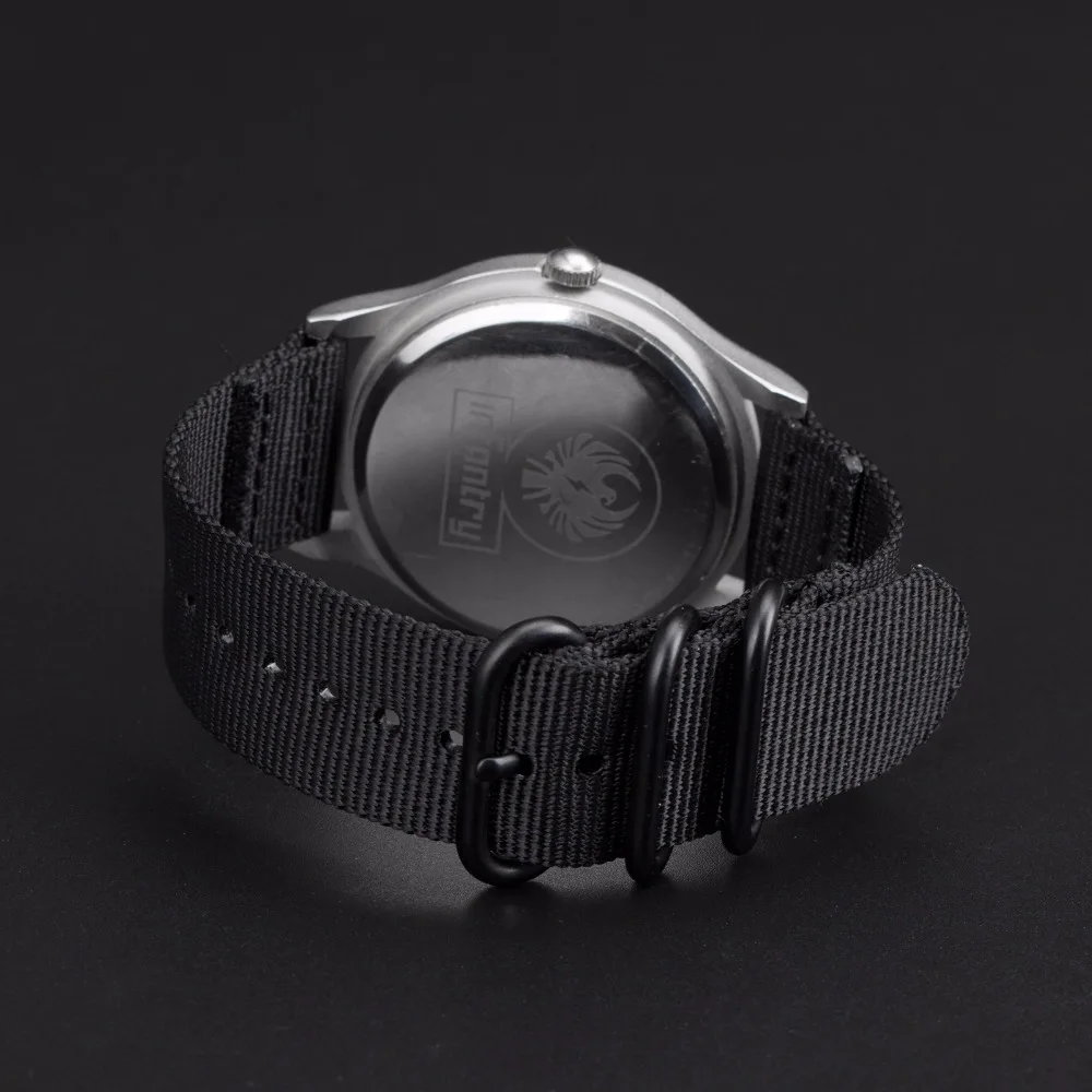 Черный высокопрочный нейлоновый ремешок для наручных часов 22 мм|nylon watchband|replacement
