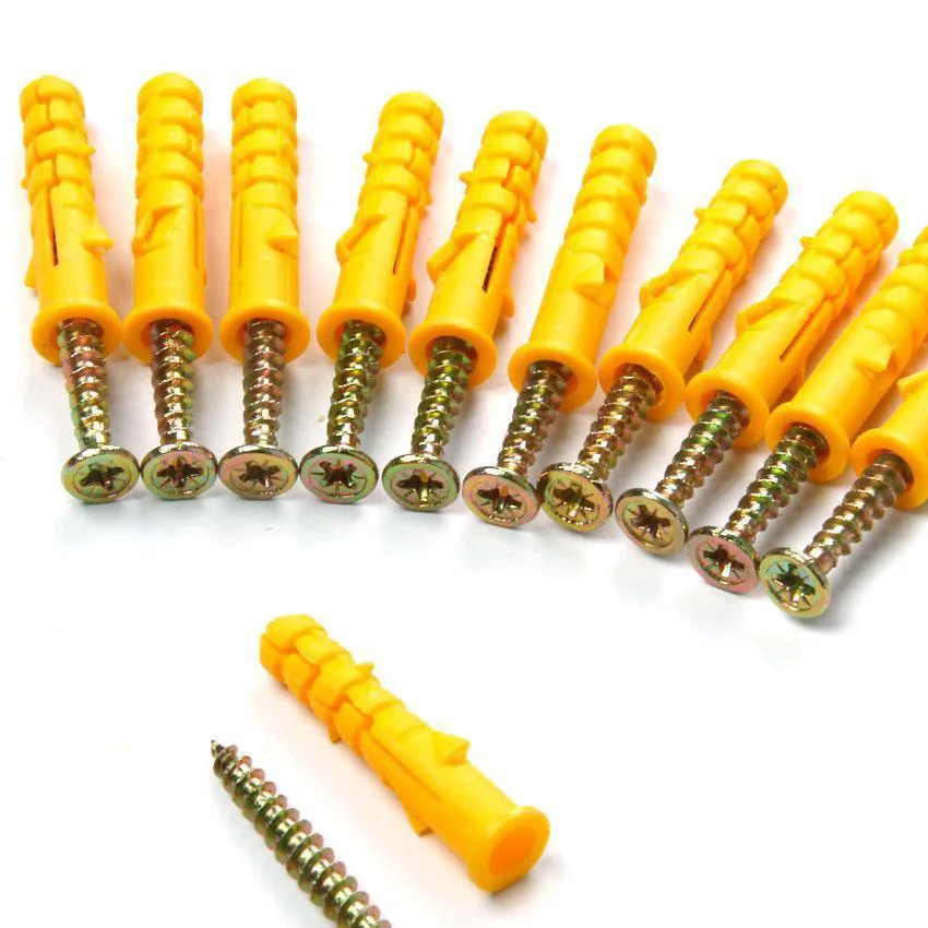 10SET M6X30 Frame Fixings Expansion Tube Anchors Nails Plug Bolt Screws