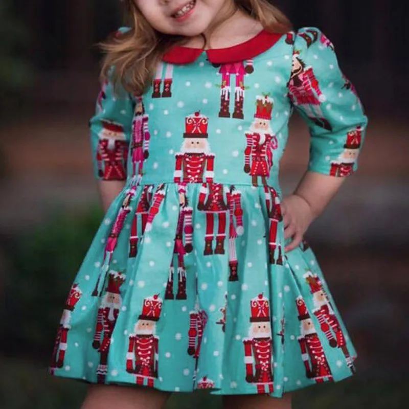 Buy 2017 New Christmas Dress For Girls Cotton Print