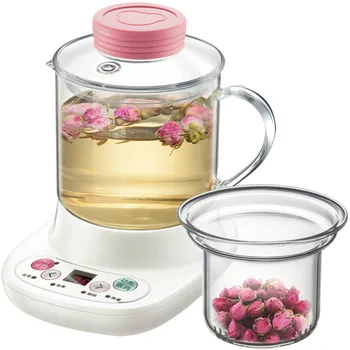 

220V 0.4L 360w Electric kettle tea service Health pot High borosilicate glass+filter insulation apointment 150130x168mm
