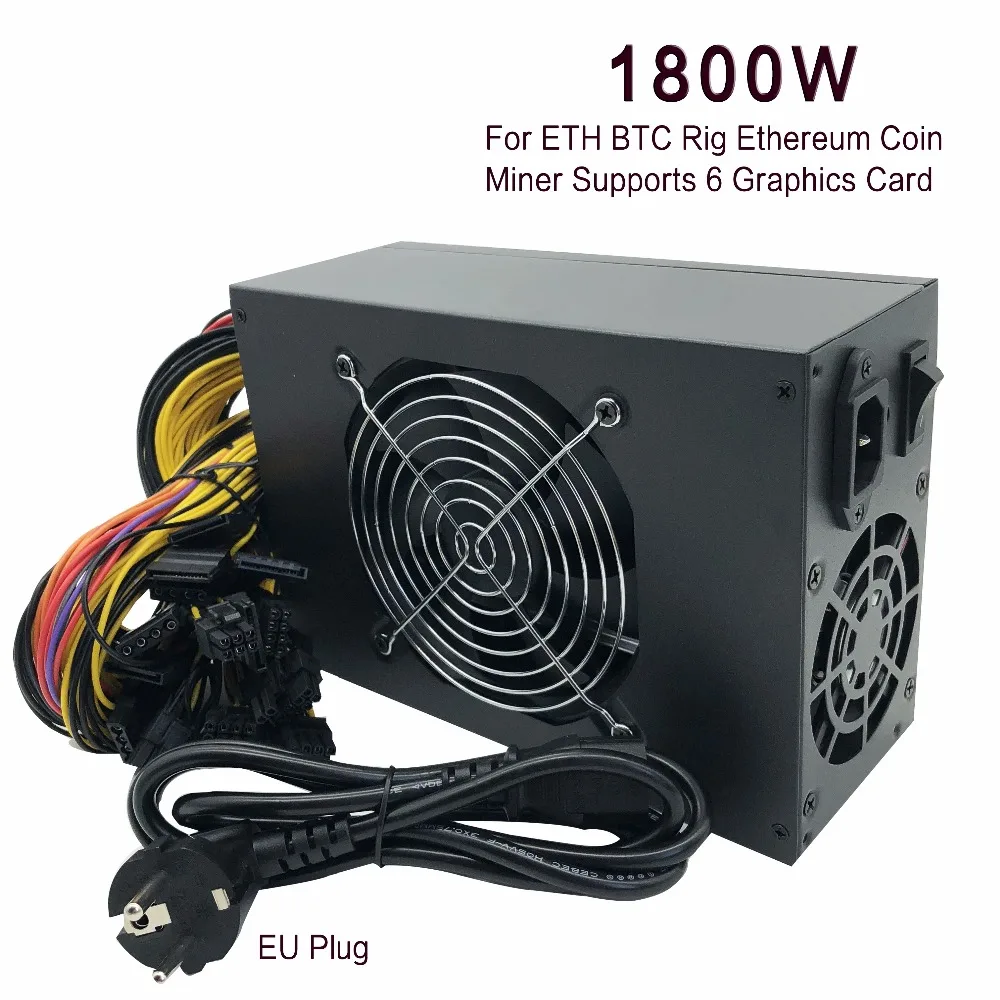 

ETH ZCASH MINER Gold POWER 1800W LIANLI 1800W BTC power supply for R9 380 RX 470 RX480 6 GPU CARDS DHL free shipping