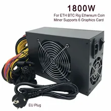 ETH ZCASH MINER Gold POWER 1800W LIANLI 1800W BTC power supply for R9 380 RX 470 RX480 6 GPU CARDS DHL free shipping