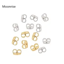 200 sztuk Butterfly kolczyki tylna metalowa Stopper szpilki zatyczki do uszu dla kolczyki Diy ocena biżuteria akcesoria HK010