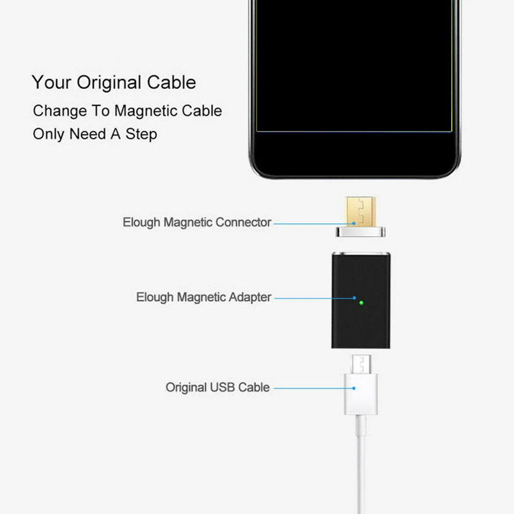 Микро Usb к тип-c конвертер адаптер для huawei Xiaomi зарядки и синхронизации данных кабель зарядное устройство Магнитный адаптер для телефонов Android