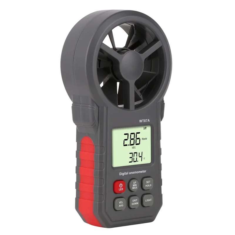 

WT87A Digital Anemometer Anemometro Thermometer Wind Speed Gauge Meter Windmeter 30m/s LCD Digital Hand-held tool