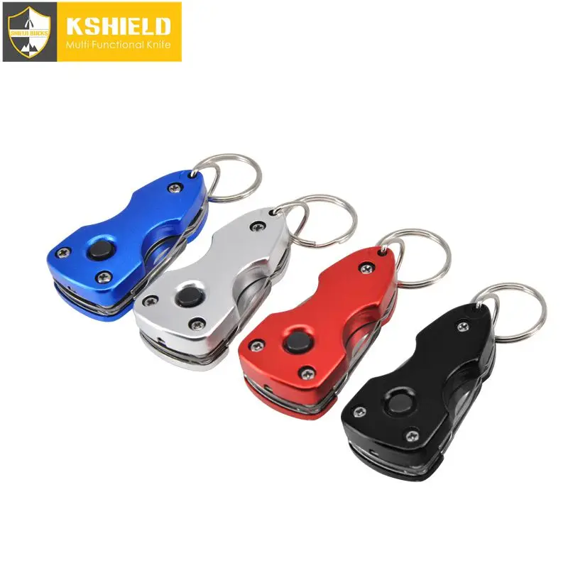 

Mini Pocket Tool MultiFunctional Outdoor Survival Folding Knife Portable Multi Tool Screwdriver LED Flashlight Bottle Opener