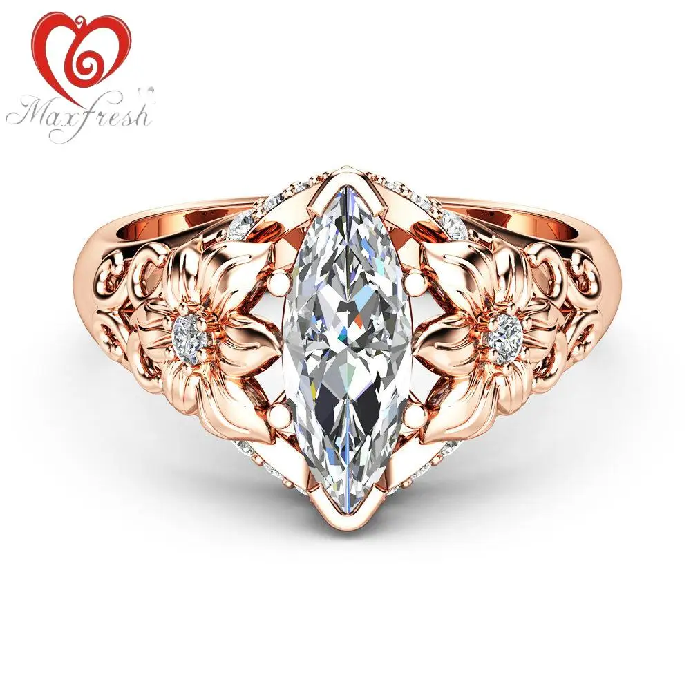 Maxfresh Мода кубического циркония Electroplated Роза Кольца для Для женщин | Украшения и