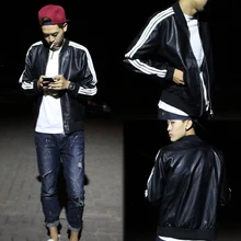 Мужская одежда, кожаная одежда, куртка из искусственной кожи, бейсбольная форма, верхняя одежда, тонкие мужские лоферы, мотоциклетные костюмы певицы