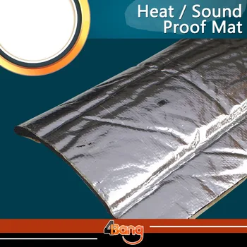 

100cmx100cm 40"x40" Car Truck Heat Sound Silencer Shield Foil Aluminum Insulation For Hood Firewall Waterproof Moistureproof