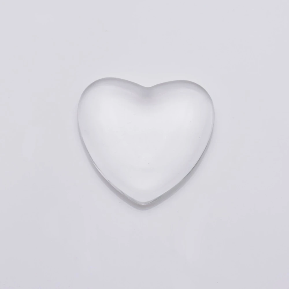25mmクリアハート透明クリア拡大鏡カボションカメオ設定ベースセット Glass Cabochon Cabochon Cameocameo Setting Aliexpress
