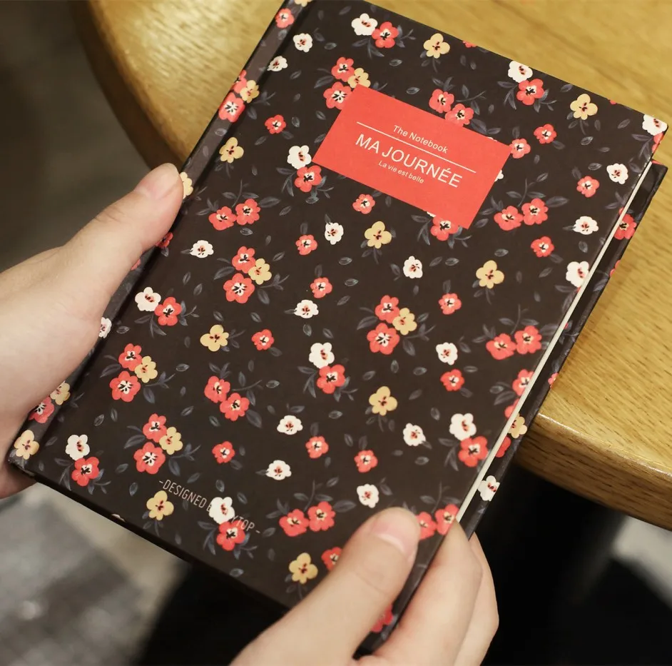 "Ma Journee" Записная книжка в твердой обложке, винтажный дневник с цветами, чистая бумага, альбом для зарисовок, журнал, канцелярские принадлежности, подарок