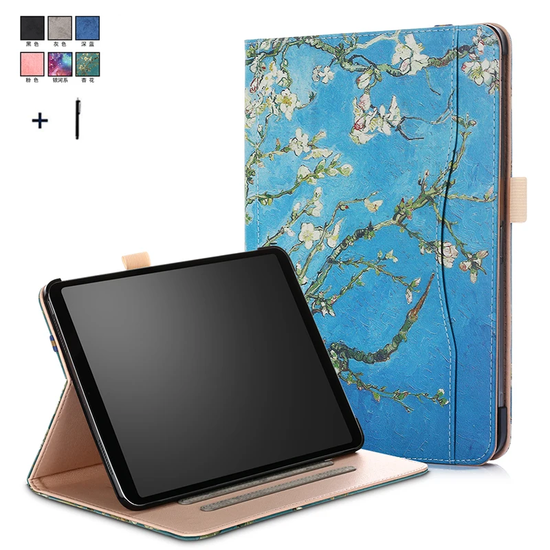 Умный чехол для iPad Pro 11 ''рамка Флип кожаный 11'' слот карт ремешок рук Капа