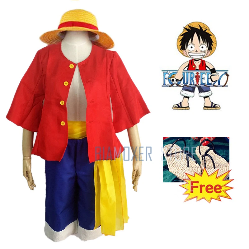 大人と子供のためのマンコのコスチューム 日本のアニメ カーニバルのためのツーピースの猿 Monkey D Luffy Cosplay Luffy Cosplayhalloween Cosplay Aliexpress