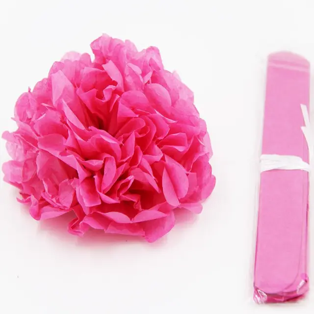 15pcs artificial garland crepe paper flowers balls car decoration crepe paper flower garland
