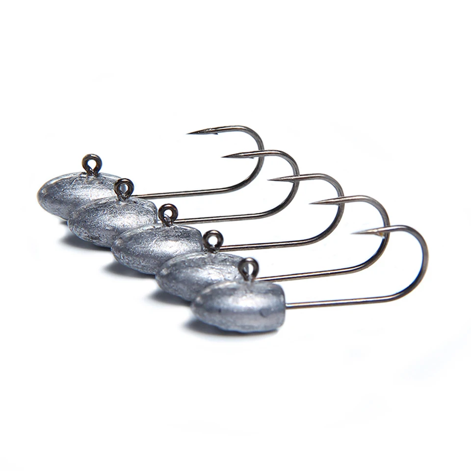 5PCS/Lot Exposed Lead Jig Head Jig Hooks 3g/5g/7g/10g Ice Fishing Hook