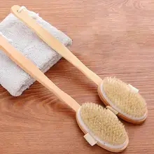 1 шт. щетка для душа щетина кабана мягкая щетка для ванны пилинг для тела массажер для спины с длинная деревянная ручка