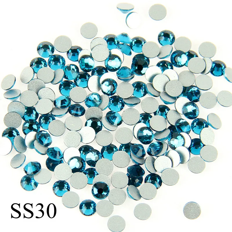 

288pcs/lot SS30 Peacock Blue DMC No Glue Hot Fix Stone Flat Back Rhinestones For Home Decoration For Jewelry DIY