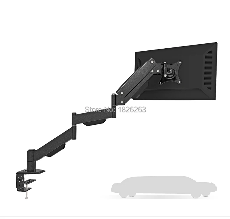 BL-L155 газовая пружина Длинные Руки 17-2" ЖК-дисплей компьютерный монитор держатель полный движения ТВ крепление для рабочего стола, Зажимная скоба