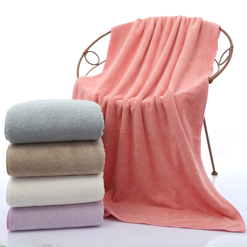 Coral Velvet Bath Towel 70*140cm Microfiber Adult Bath To Increase