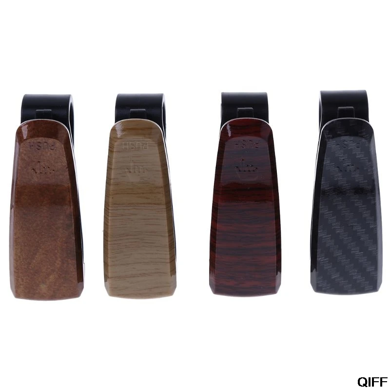 

1Pc Wood Grain Glasses Case Atuo Car Accessories ABS Sunglasses Eyeglasses Glasses Holder Auto Fastener Ticket Clip May06
