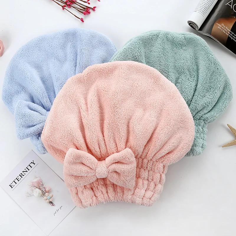

Coral Velvet Dry Hair Towel Super Absorbent Shower Cap Hair Fast Thickening Quick-drying Hair Cap