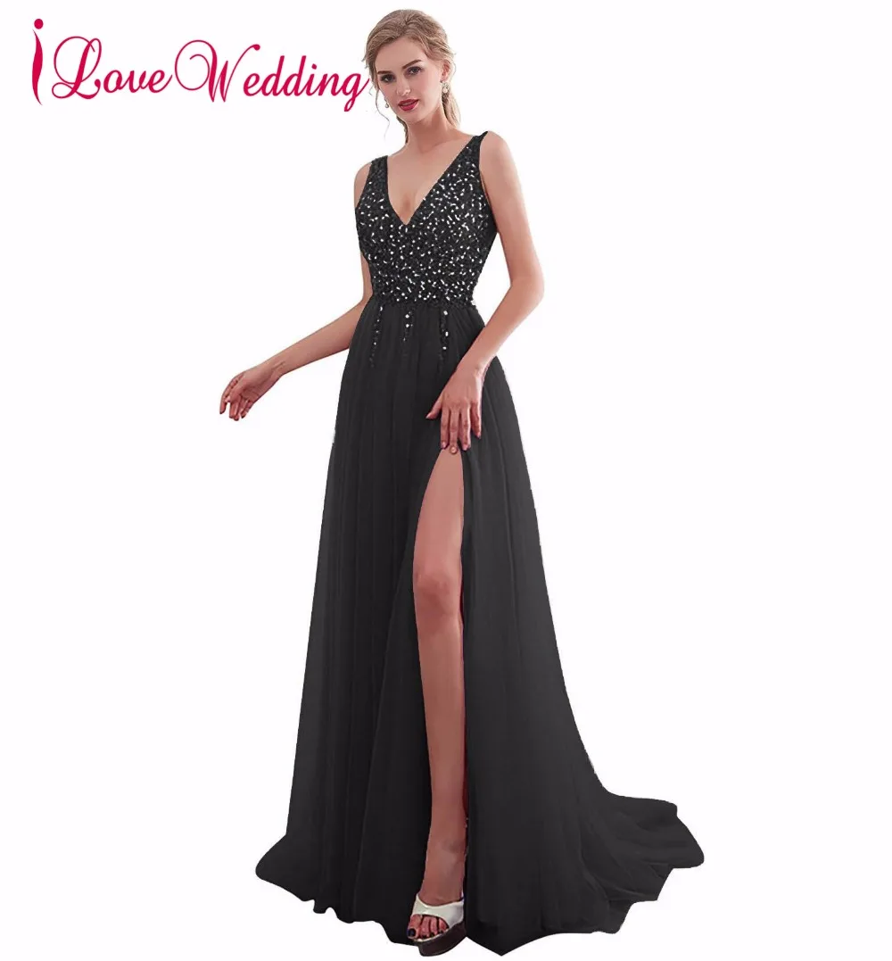 Kaufen Neue Ankunft 2019 Sexy Prom Kleider Lange Vestidos De Festa Tiefem V ausschnitt Backless Perlen Kristall Party Empfang Kleid Prom 30651