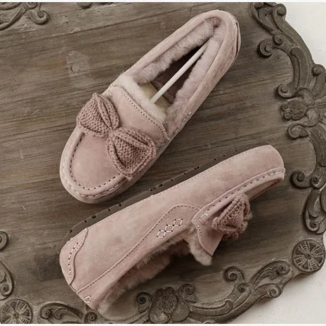 Высококачественная женская обувь на плоской подошве из натуральной кожи с натуральным мехом; модные повседневные лоферы; женская обувь; мокасины; женская обувь для вождения - Цвет: Pink
