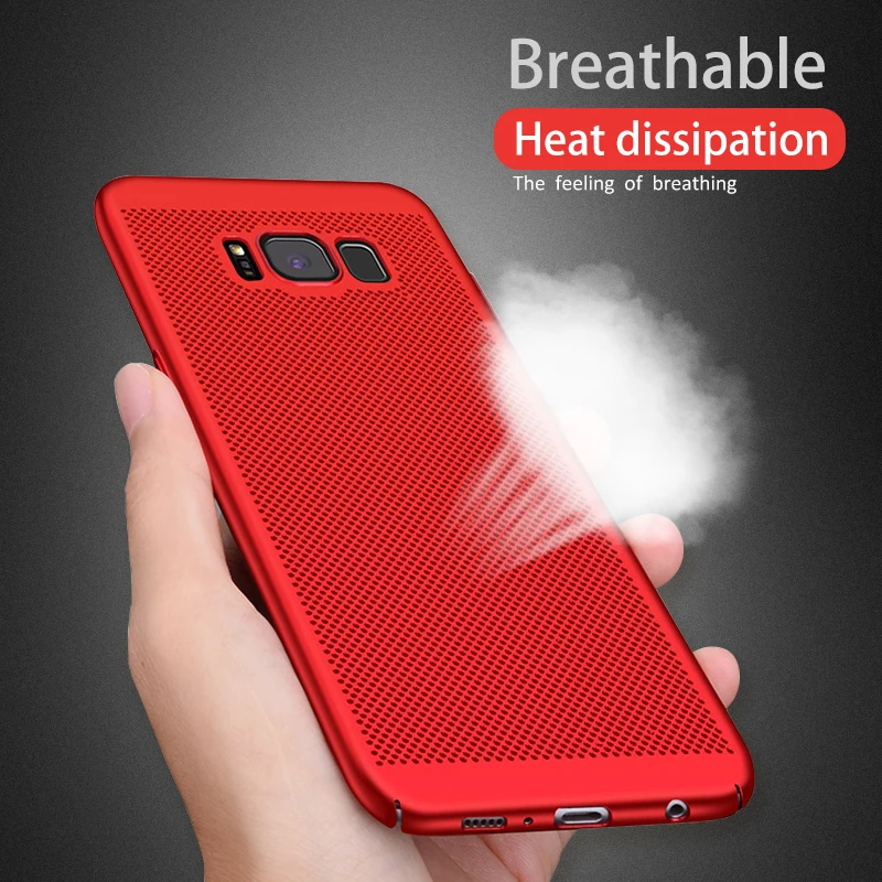 

Heat Dissipation Phone Case For Samsung Note 8 9 Cooling Dissipate Hard PC Cases For Samsung Galaxy S8 S9 Plus S6 S7 Edge Cover