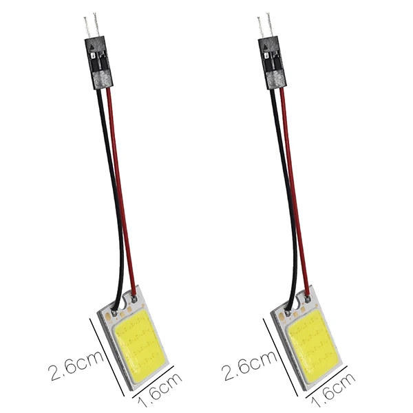 2 шт. HID Яркий 18 светодиодный 24 светодиодный 36 COB 48 Светодиодный T10 Ba9s C5W COB панельный светильник эффективный Автомобильный интерьер дверь багажник Купол Чтение белый - Испускаемый цвет: 16 LED