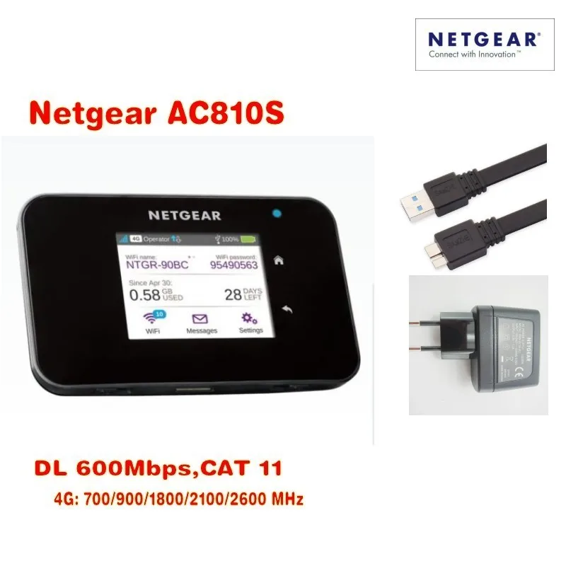 AC810S Cat11 4G LTE Hotspot Móvel 600