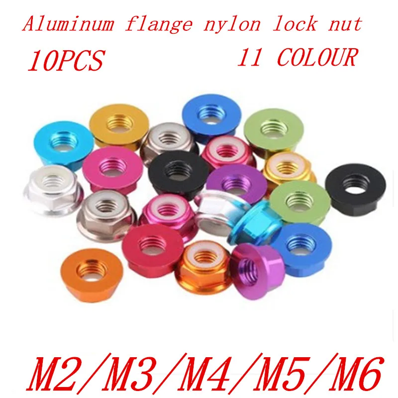 10PC/Set M2 M3 M4 M5 11 colour Flange Nylon Rivet Nut Rivnut Nuts