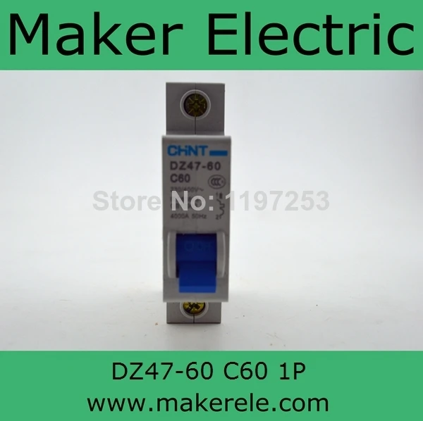 

Original new 100%,Chint air switch GFCI home empty open air switch Miniature Circuit Breaker DZ47-60 1P C60