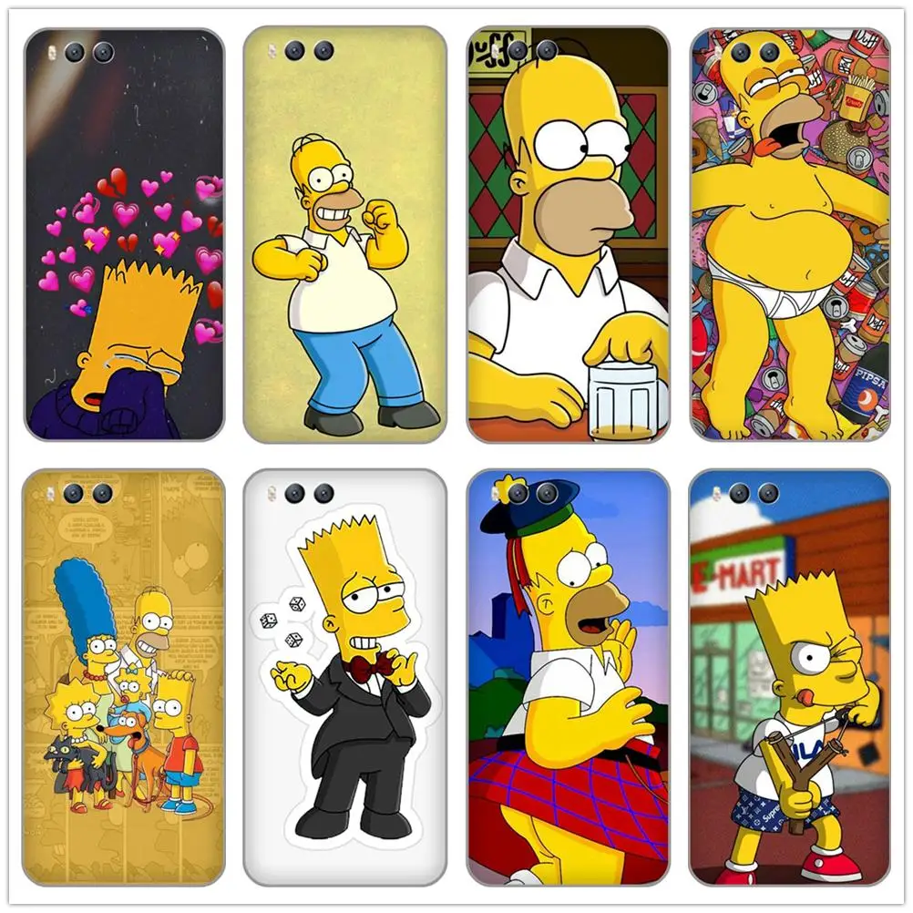 

The Simpsons Anime Comic printed Soft TPU Silicone Case Cover for xiaomi 3 note3 4 4c 5s 5 6 redmi 4a 6a note note2 5a