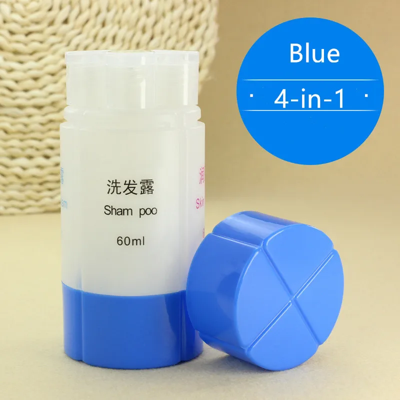 Travel Cosmetics Three-In-One Bottling 4-In-1 Bottle Shampoo Shower Gel Storage Wash Bag Empty Bottle - Цвет: Color 2