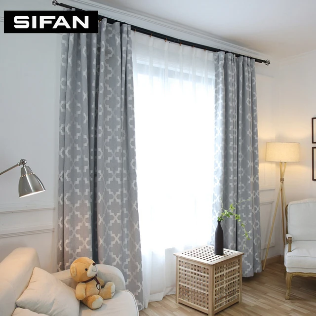 Cortinas de ventana modernas decoración del hogar telas de moda para