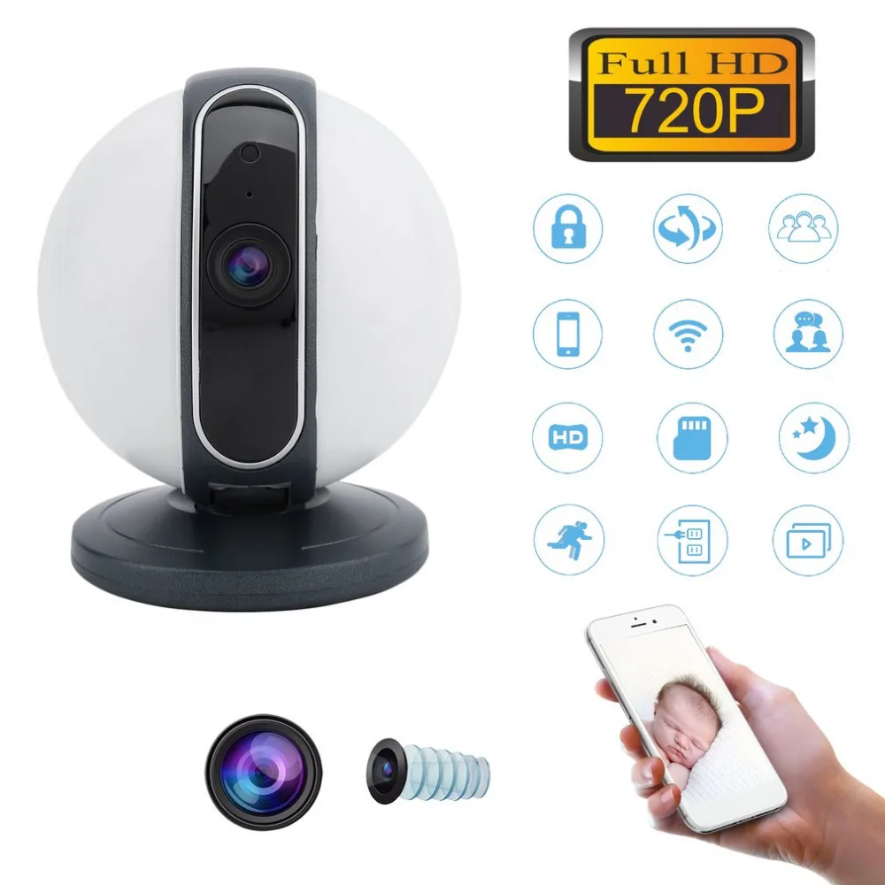 

HD 75 Degree Pan Tilt WiFi Security Camera Night Vision IP Camera 720P HD Network Webcam Motion Detect Camcorder for Home Office
