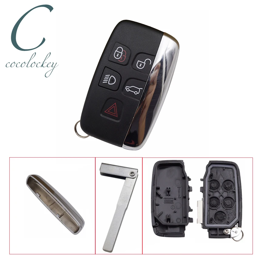 Cocolockey 5Button Replacement Smart Remote Key Shell Fob fit For Land