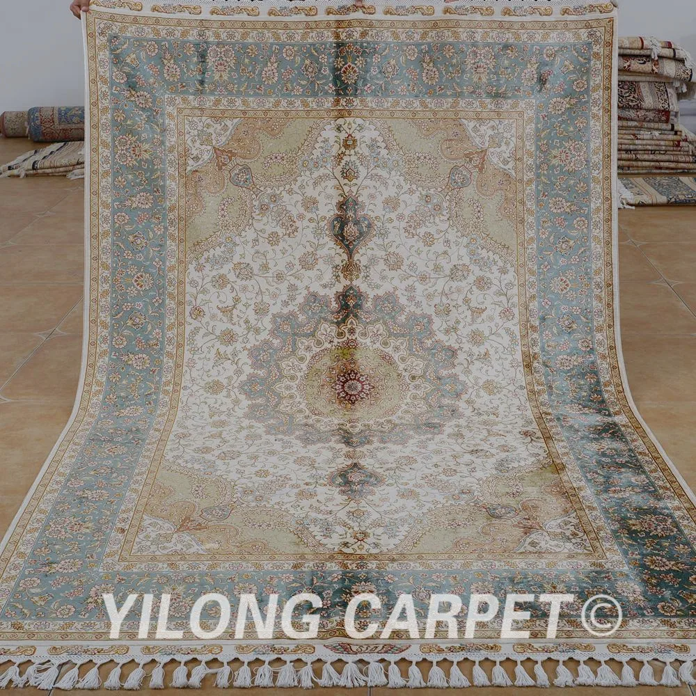 Yilong 5 6 'x 8 2' античные ручной работы персидские ковры Тебриз бежевые синие