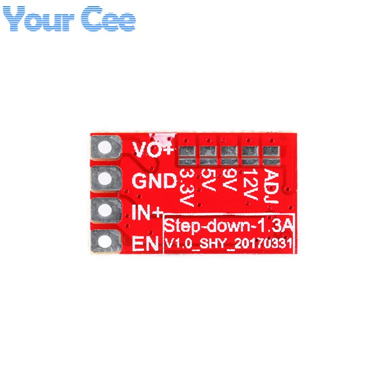 5 шт. мини DC-DC понижающий преобразователь понижающий модуль 1.3A регулируемое понижающее преобразование 12 в 24 В 5 в 3,3 В 9 в