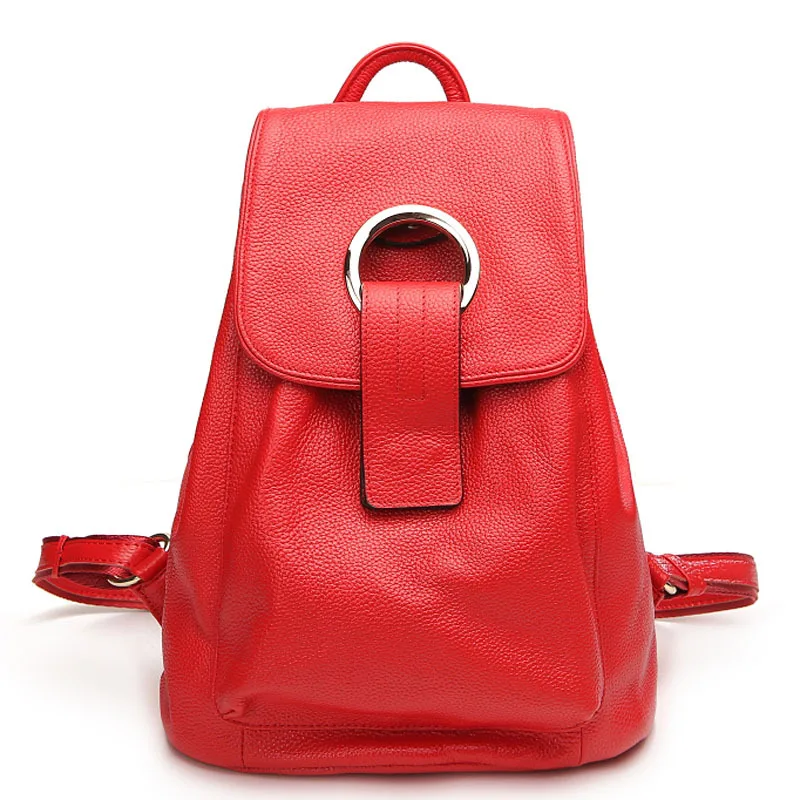 Топ qualityFashion дизайнер из натуральной коровьей кожи Для женщин рюкзак с кулиской школьные рюкзаки, сумки для путешествий